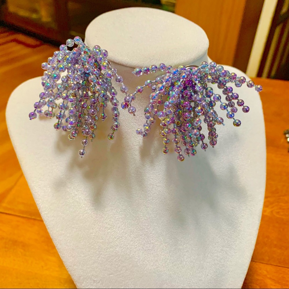 Funky Lightweight Pierced Earrings acrylic beads